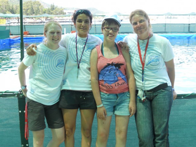 Sandra with the Dolphin Therapy Team in Antalya